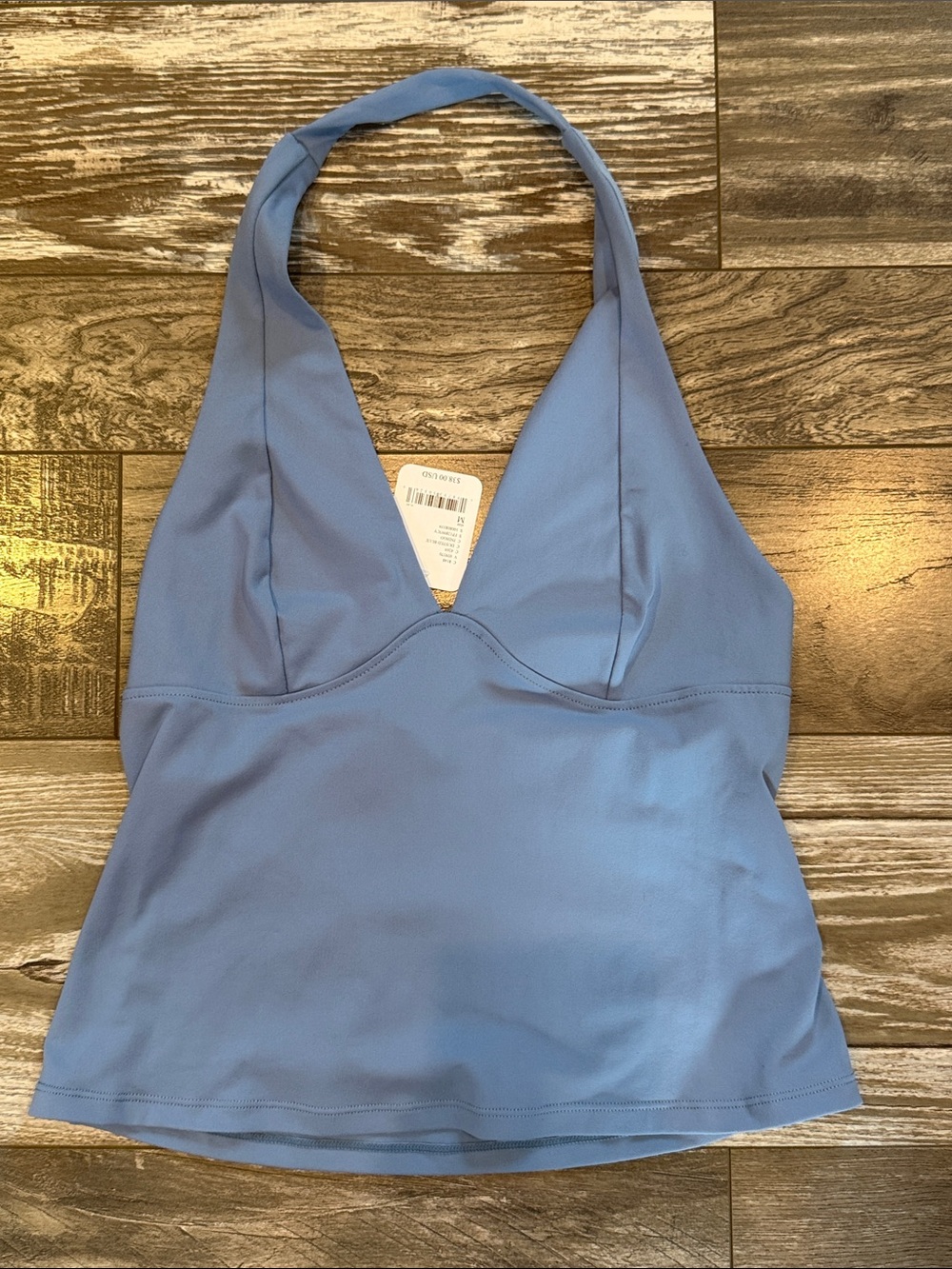 Free People Powder Blue Halter Top
